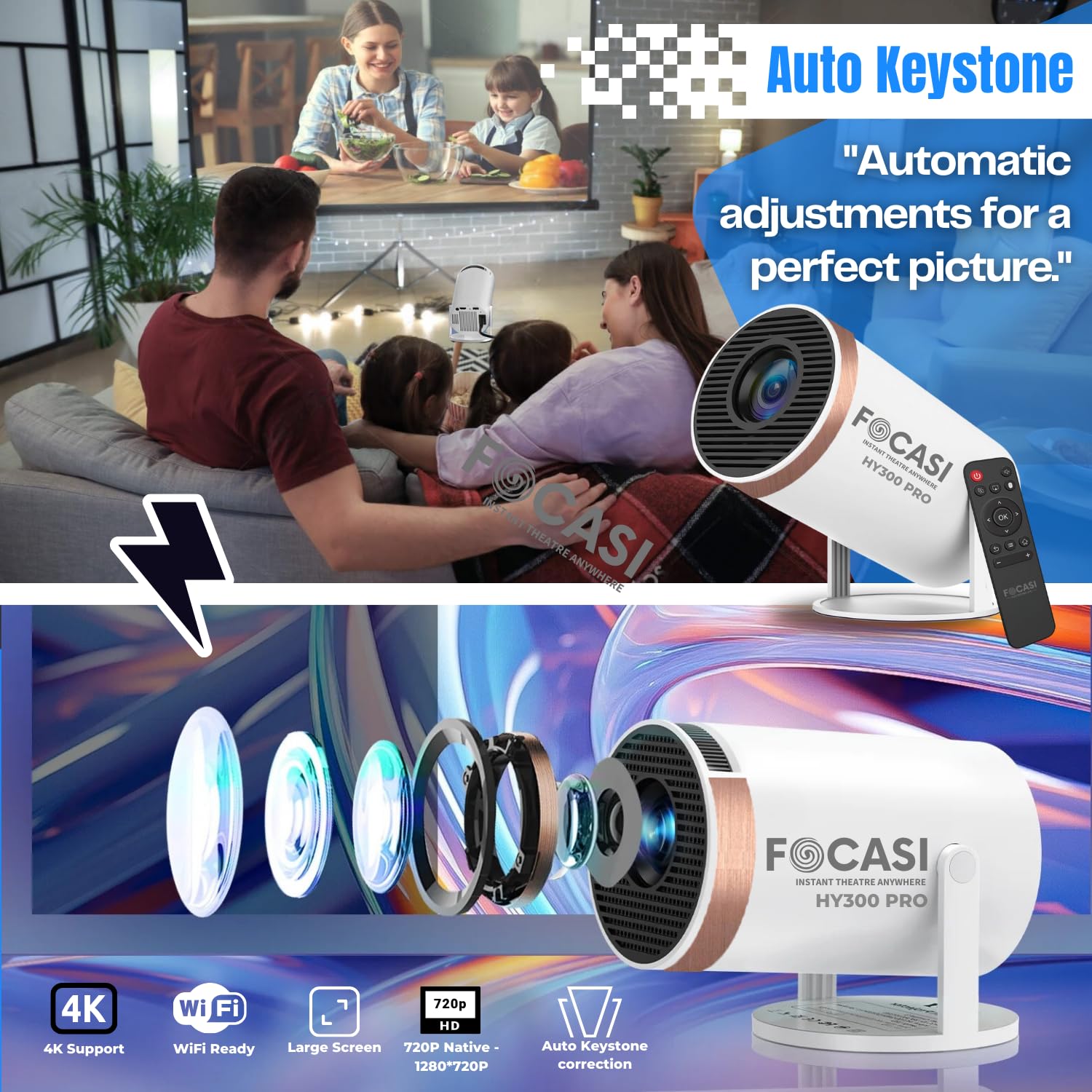 Projector for Home FOCASI300 PRO - FOCASI